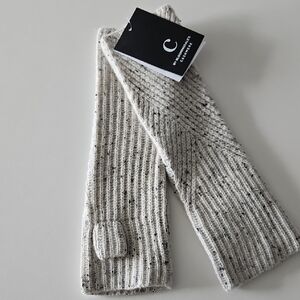 Bloomingdale's cashmere arm warmers.   Light Grey with black flecks.